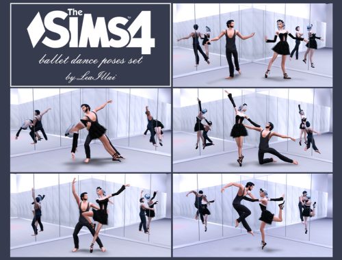 [TS4] Ballet dance poses set [x5] [couple]