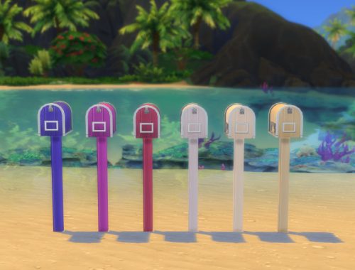 TS4 Base Game Mailbox Recolours Set