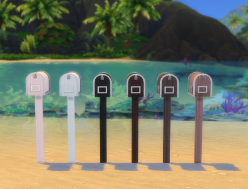 TS4 Base Game Mailbox Recolours Set