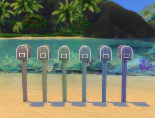 TS4 Base Game Mailbox Recolours Set