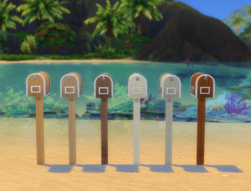 TS4 Base Game Mailbox Recolours Set