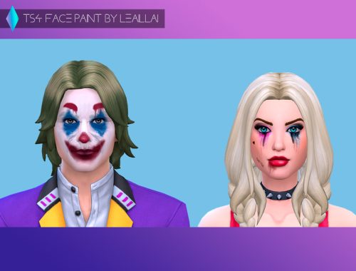 [TS4] Joker&Harley [face paint]