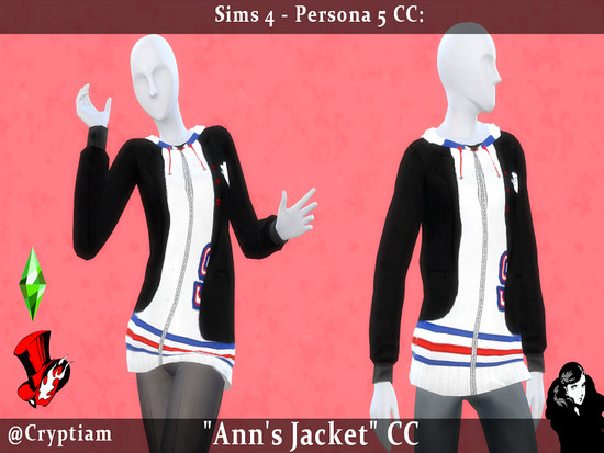 TS4 - Persona 5 CC: Ann Takamaki's Jacket - The Sims 4 Catalog