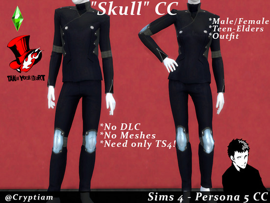 TS4 - Persona 5 CC: Skull/Ryuji Outfit - The Sims 4 Catalog