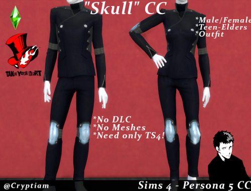 TS4 - Persona 5 CC: Skull/Ryuji Outfit