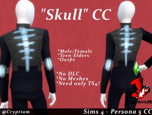TS4 - Persona 5 CC: Skull/Ryuji Outfit
