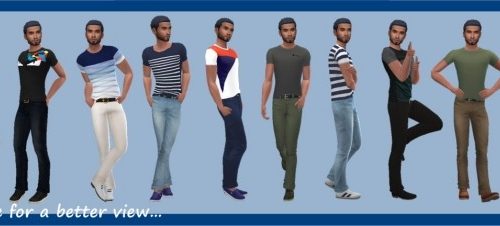 TUCKED TEE & JEANS at Sims4Sue