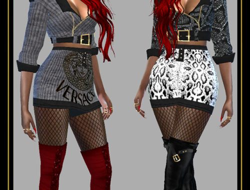 Jacket & short skirt