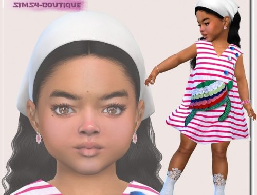 Turtles Dress for Toddler Girls at Sims4-Boutique