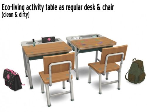 TV tray table, collective activity table & more at Around the Sims 4