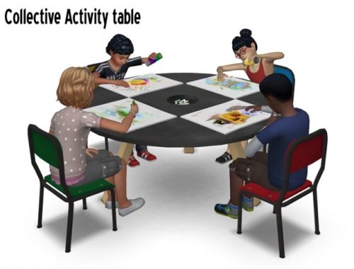 TV tray table, collective activity table & more at Around the Sims 4