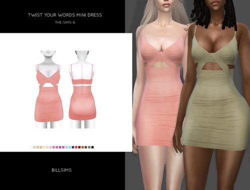 Twist Your Words Mini Dress