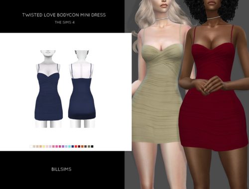 Twisted Love Bodycon Mini Dress
