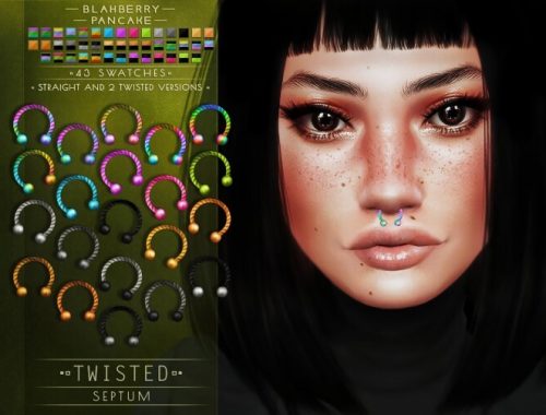 Twisted septums + nose & lip rings at Blahberry Pancake