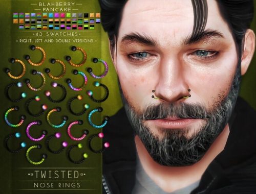 Twisted septums + nose & lip rings at Blahberry Pancake