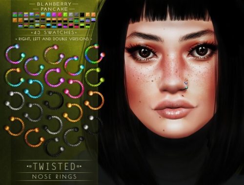 Twisted septums + nose & lip rings at Blahberry Pancake
