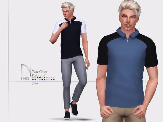 Two-Color Polo Shirt - The Sims 4 Catalog
