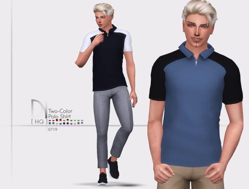 Two-Color Polo Shirt