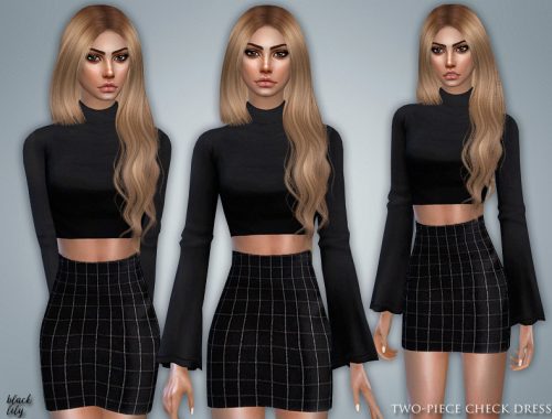 Two-Piece Check Dress