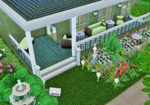 Two-story home NO CC by heikeg at Mod The Sims
