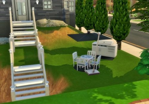 Two-story home on hill by heikeg at Mod The Sims