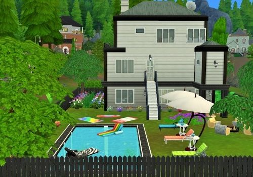 Two-story home with basement by heikeg at Mod The Sims
