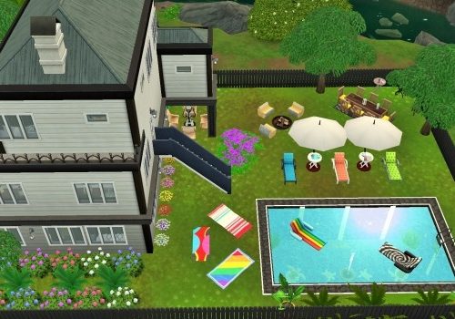 Two-story home with basement by heikeg at Mod The Sims