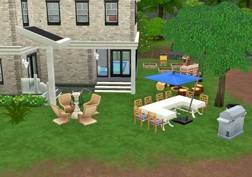 Two-story home with inside pool by heikeg at Mod The Sims