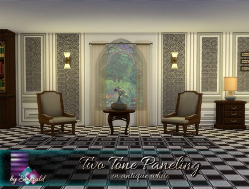Two Tone Paneling in antique white