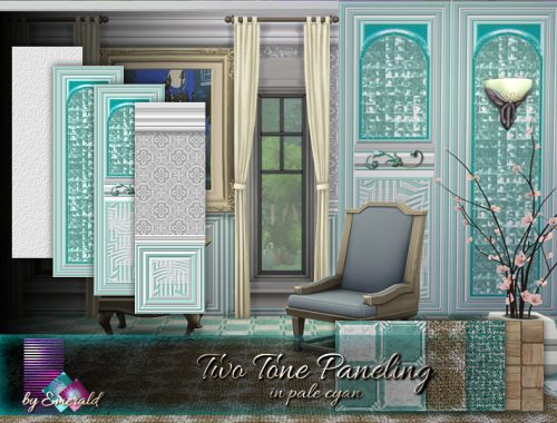 Two Tone Paneling in pale cyan