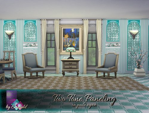 Two Tone Paneling in pale cyan