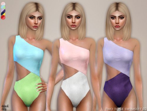 Two Tone Swimsuit 02