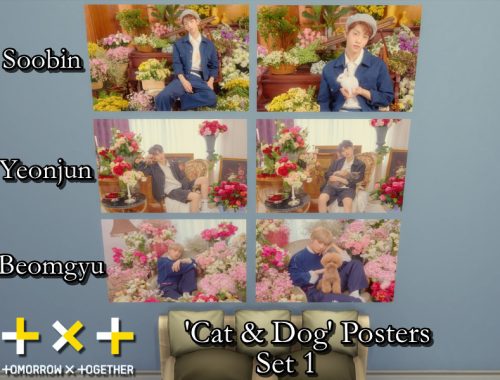 TXT Cat & Dog Posters Set REQUIRES GET TO WORK