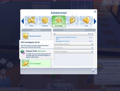 UFO Investigator Aspiration Update by Itsmysimmod at Mod The Sims
