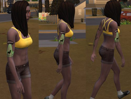 Ufo shoulder tattoo for darker skintones