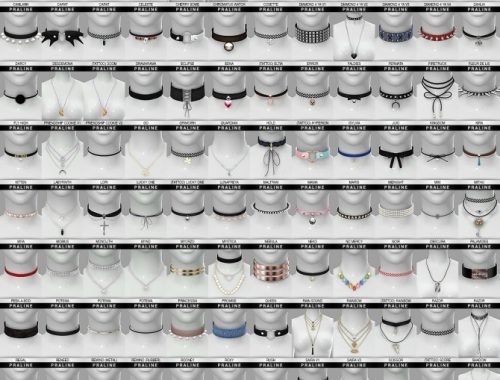 Ultimate collection 176 necklaces at Praline Sims