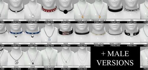 Ultimate collection 176 necklaces at Praline Sims