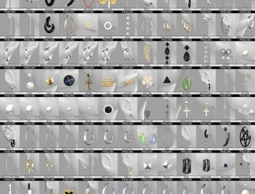 Ultimate collection 255 earrings at Praline Sims
