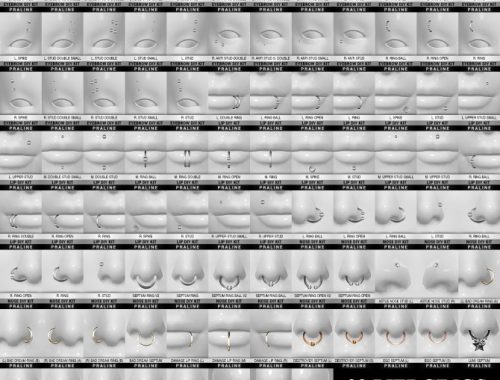Ultimate collection 92 piercings at Praline Sims
