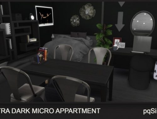 Ultra Dark Micro Apartment at pqSims4