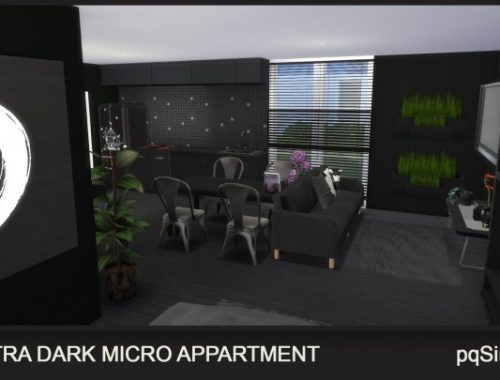 Ultra Dark Micro Apartment at pqSims4