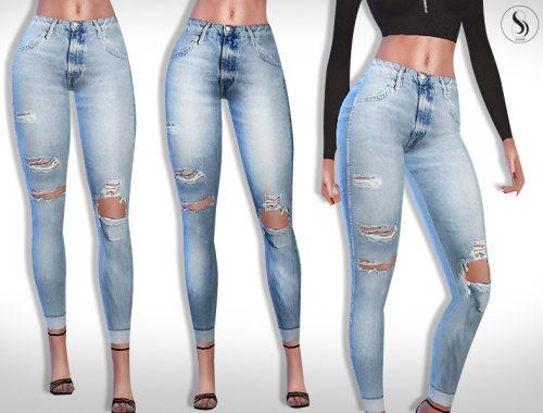 Ultra Realistic Ripped Skinny Jeans