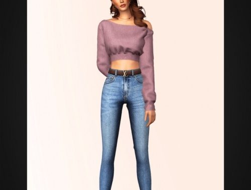 Unbalance Cropped Sweater at Gorilla