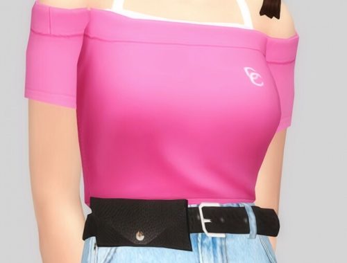 Unbalance off-shoulder top at Casteru