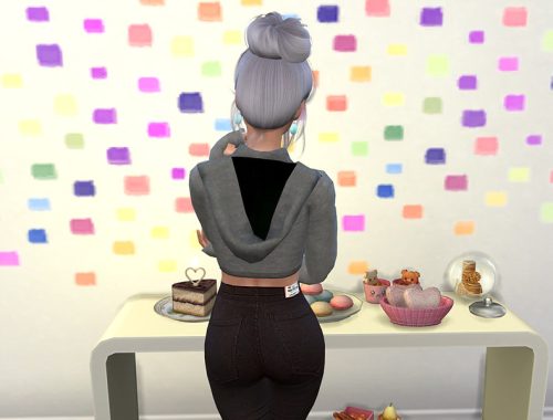 Unicorn Crop Top Hoodie (Mesh Required)