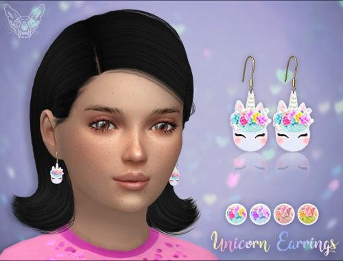 Unicorn Earrings For Kids