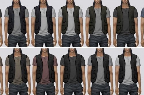 V Neck Cotton Vest (P) at Darte77