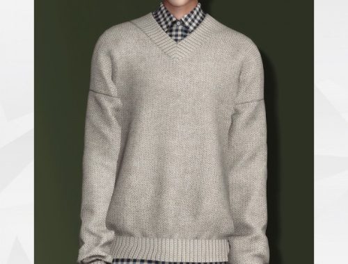 V-Neck Sweater & Shirt at Gorilla