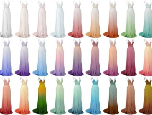 V-neck wedding dress at LazyEyelids