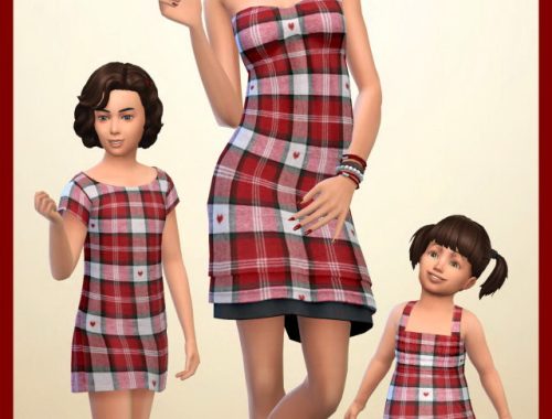 Valentine dress all ages by Chalipo at All 4 Sims